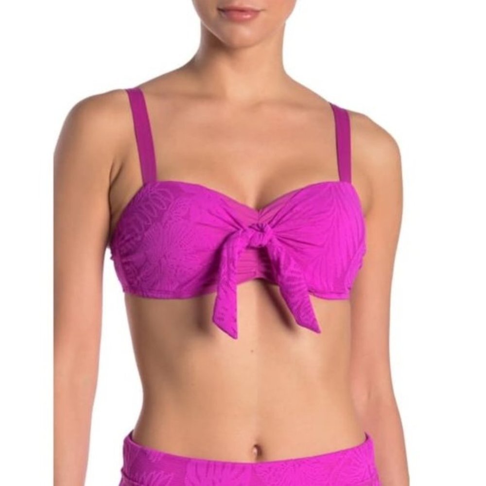 Athena Sun Daze Ruched Tie Front Bikini Top